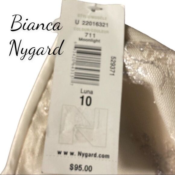Bianca Nygard NWT petite size 10 cream lace overlay midi skirt - Picture 5 of 12